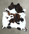 Chocolate and White XX-Large Brazilian Cowhide Rug 8'10