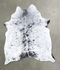 Salt and Pepper Black Large Brazilian Cowhide Rug 6'6