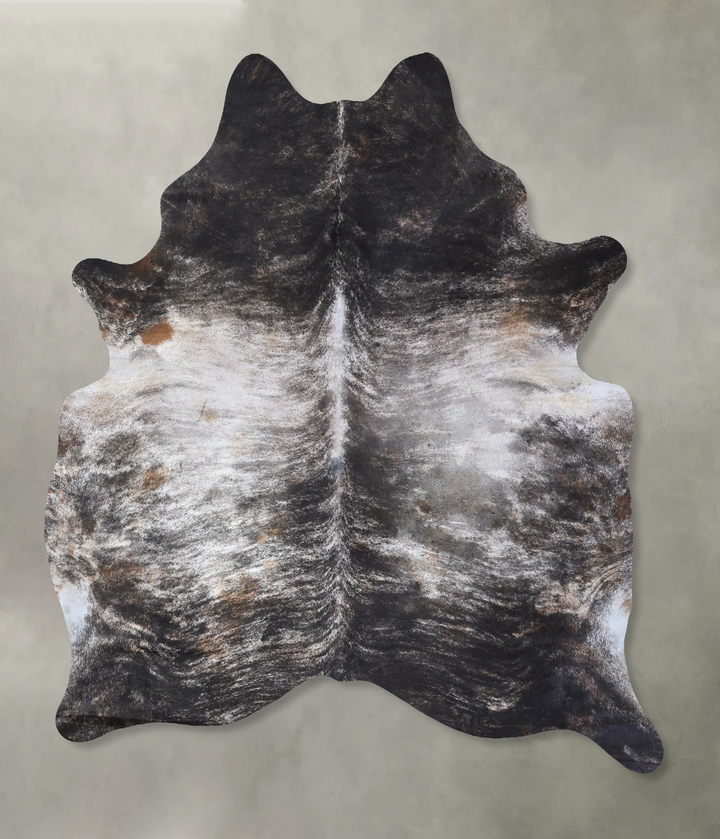 Grey Brindle X-Large Brazilian Cowhide Rug 7'9"H x 6'1"W #B19140 by Hudson Hides