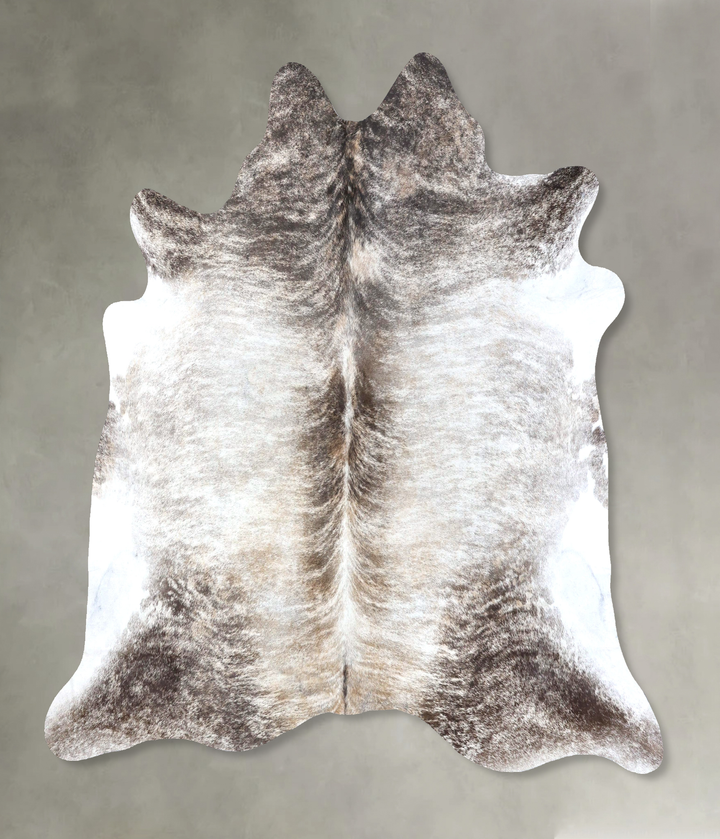 Grey Brindle X-Large Brazilian Cowhide Rug 7'1"H x 6'11"W #B19148 by Hudson Hides