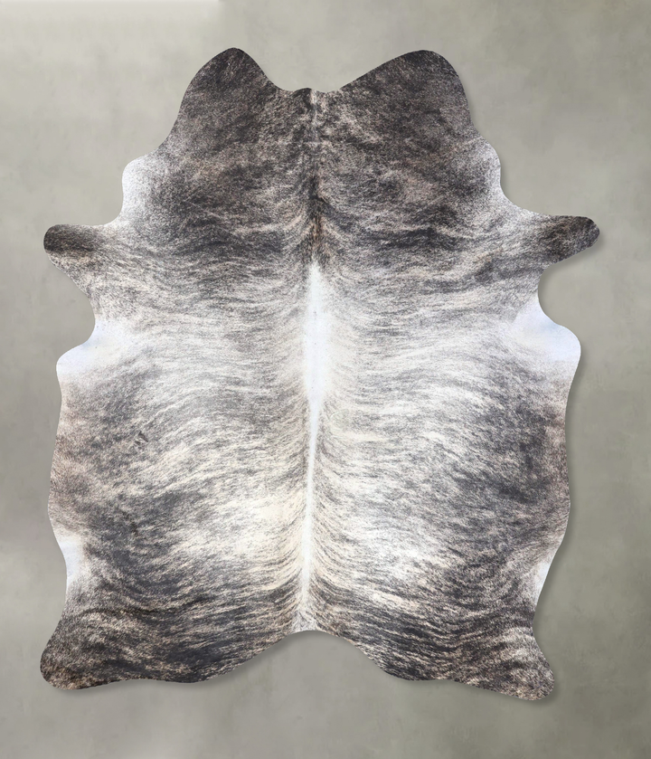 Grey Brindle X-Large Brazilian Cowhide Rug 7'10"H x 5'11"W #B19150 by Hudson Hides