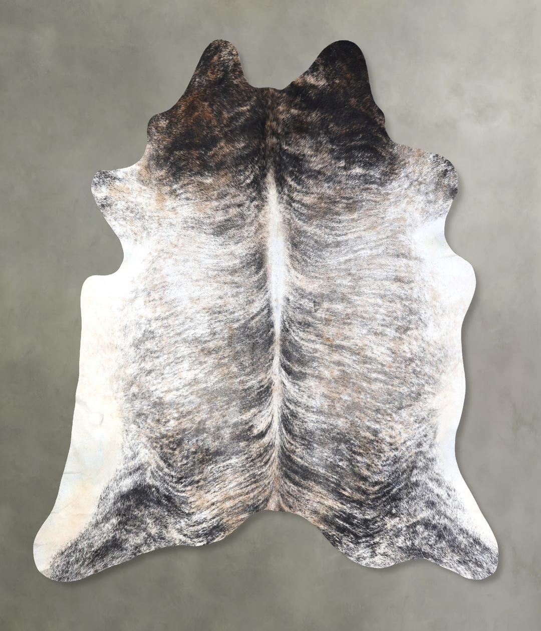 Grey Brindle XX-Large Brazilian Cowhide Rug 8'0"H x 7'8"W #B19159 by H