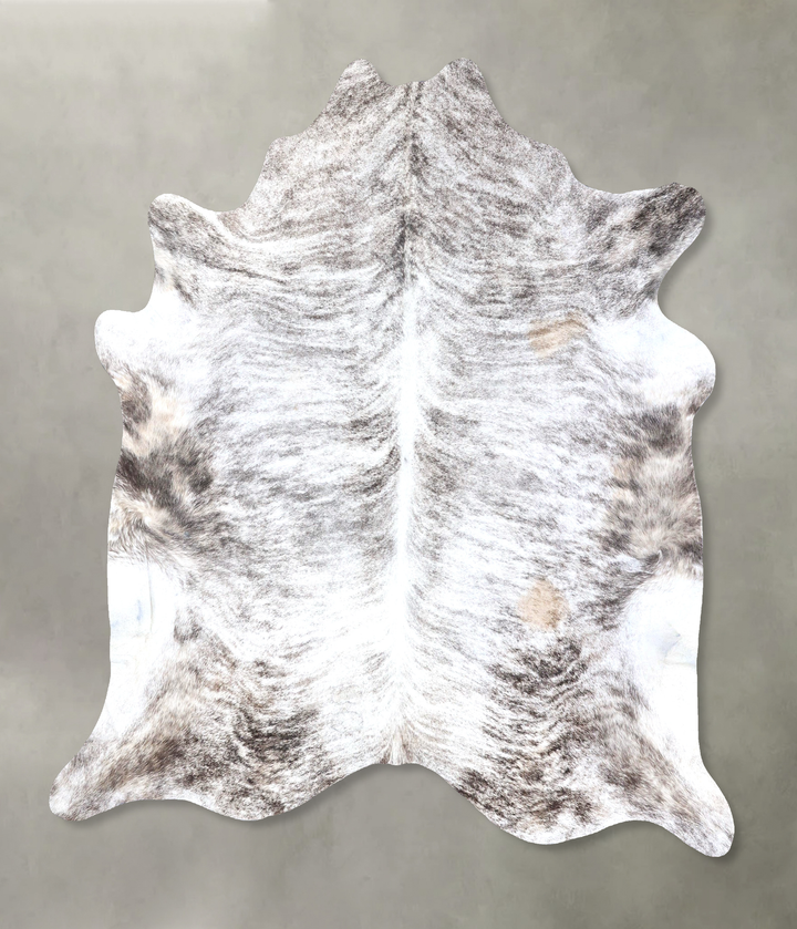 Grey Brindle XX-Large Brazilian Cowhide Rug 7'7"H x 7'2"W #B19171 by Hudson Hides