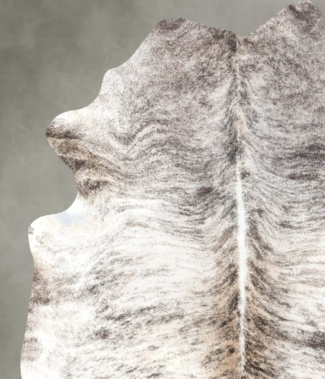 Grey Brindle XX-Large Brazilian Cowhide Rug 7'8"H x 6'8"W #B19179 by H