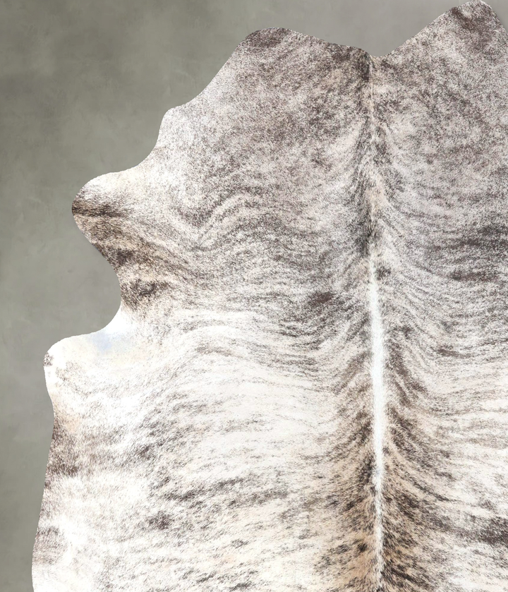 Grey Brindle XX-Large Brazilian Cowhide Rug 7'8"H x 6'8"W #B19179 by Hudson Hides