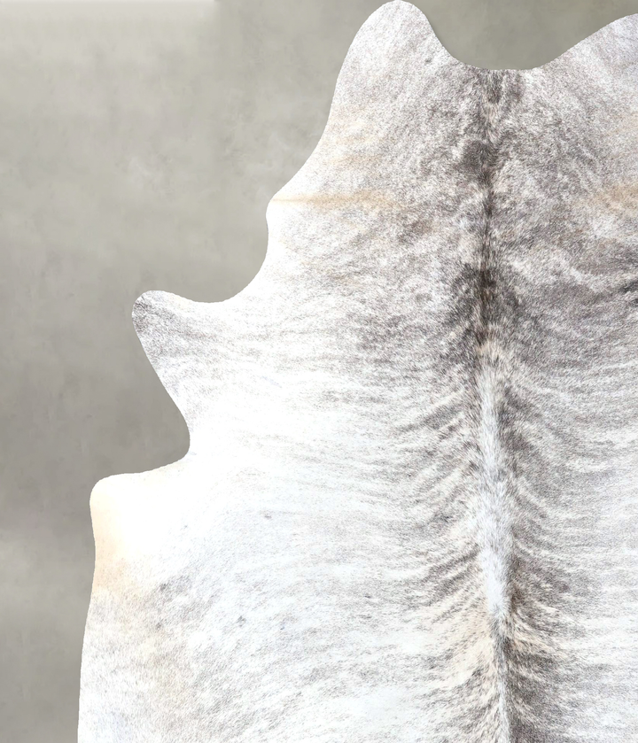 Grey Brindle X-Large Brazilian Cowhide Rug 7'8"H x 6'6"W #B19182 by Hudson Hides