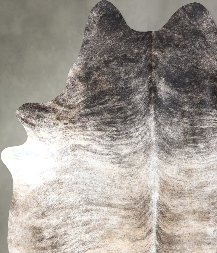 Grey Brindle X-Large Brazilian Cowhide Rug 7'9"H x 6'1"W #B19186 by Hudson Hides