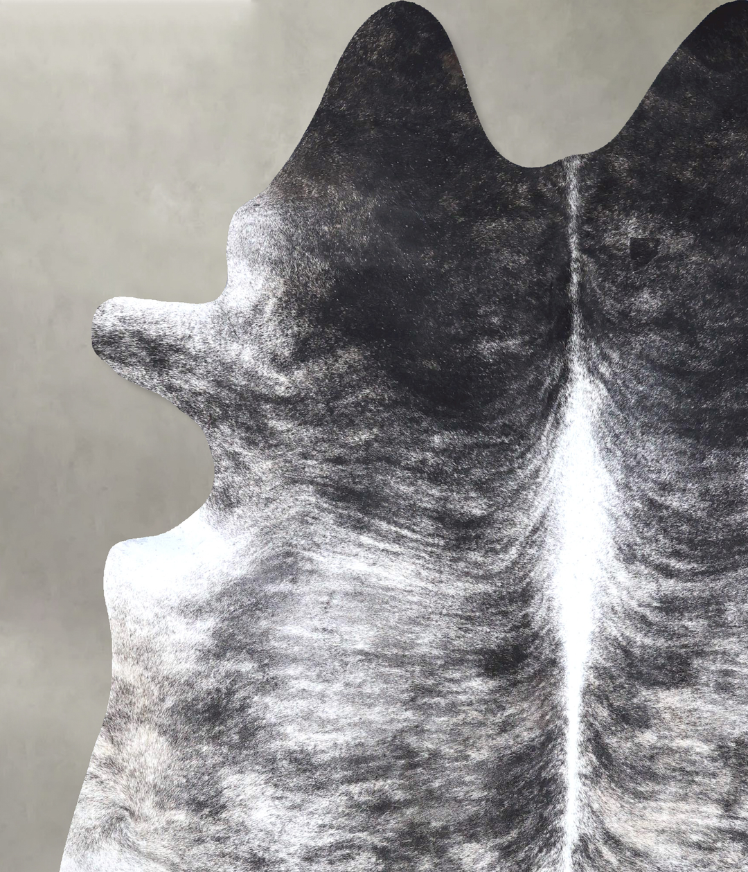 Grey Brindle XX-Large Brazilian Cowhide Rug 8'1"H x 6'8"W #B19187 by H