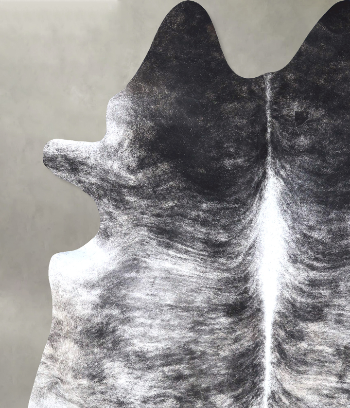 Grey Brindle XX-Large Brazilian Cowhide Rug 8'1"H x 6'8"W #B19187 by Hudson Hides