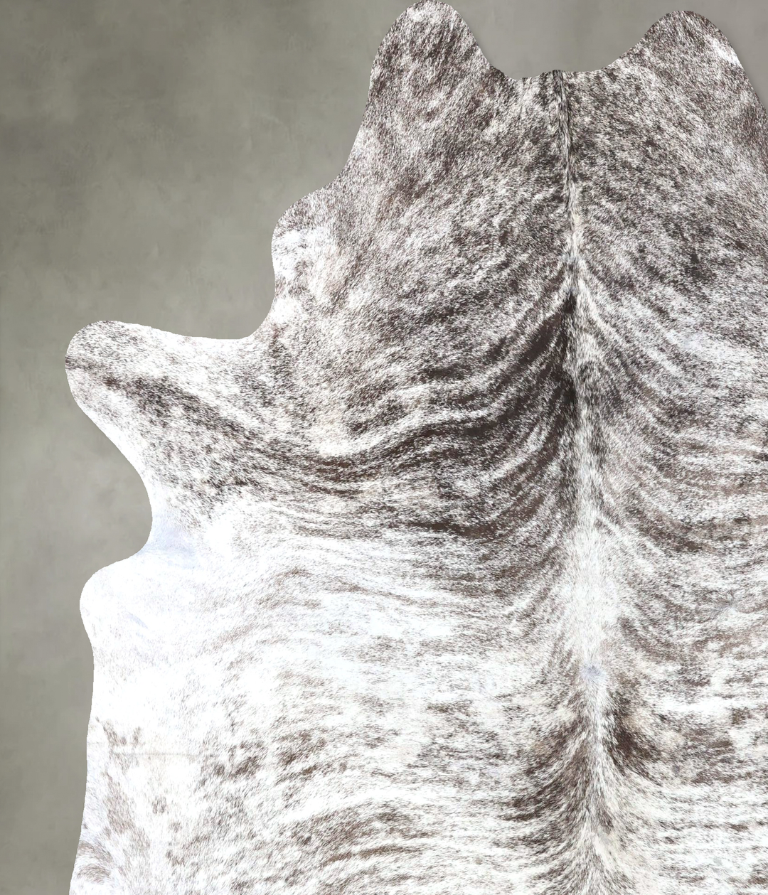 Grey Brindle XX-Large Brazilian Cowhide Rug 7'9"H x 6'6"W #B19189 by H