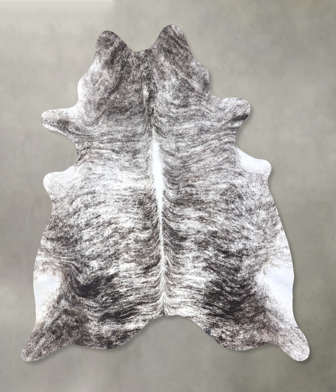 Grey Brindle XX-Large Brazilian Cowhide Rug 7'9"H x 6'8"W #B19190 by H