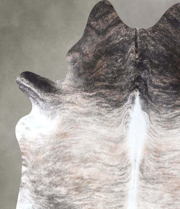 Grey Brindle XX-Large Brazilian Cowhide Rug 8'2"H x 6'10"W #B19198 by Hudson Hides