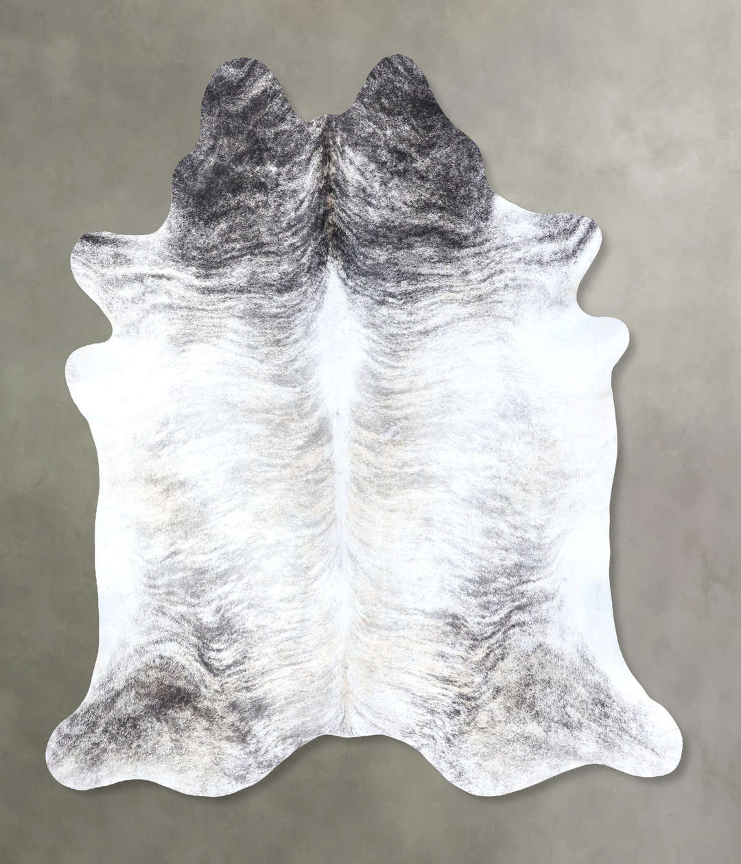Grey Brindle XX-Large Brazilian Cowhide Rug 8'0"H x 7'5"W #B19203 by H