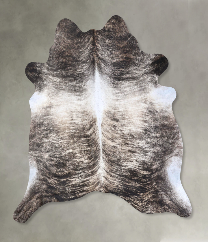 Grey Brindle XX-Large Brazilian Cowhide Rug 7'11"H x 7'2"W #B19216 by Hudson Hides