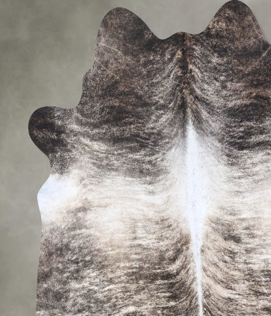 Grey Brindle XX-Large Brazilian Cowhide Rug 7'11"H x 7'2"W #B19216 by