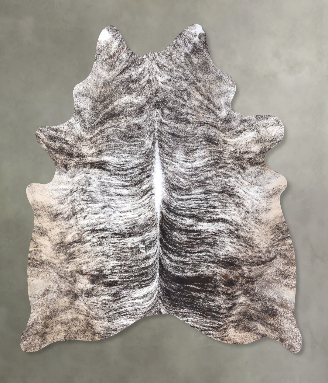 Grey Brindle XX-Large Brazilian Cowhide Rug 8'3"H x 6'11"W #B19217 by