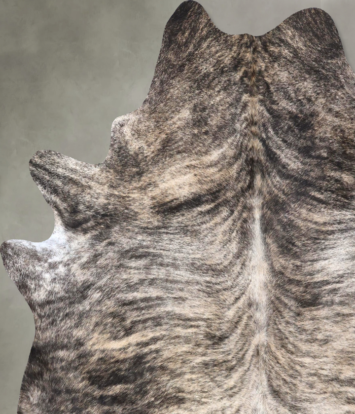 Grey Brindle XX-Large Brazilian Cowhide Rug 7'9"H x 6'7"W #B19221 by Hudson Hides