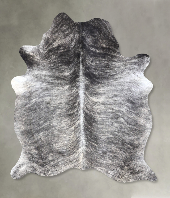 Grey Brindle X-Large Brazilian Cowhide Rug 7'2"H x 5'11"W #B19226 by Hudson Hides