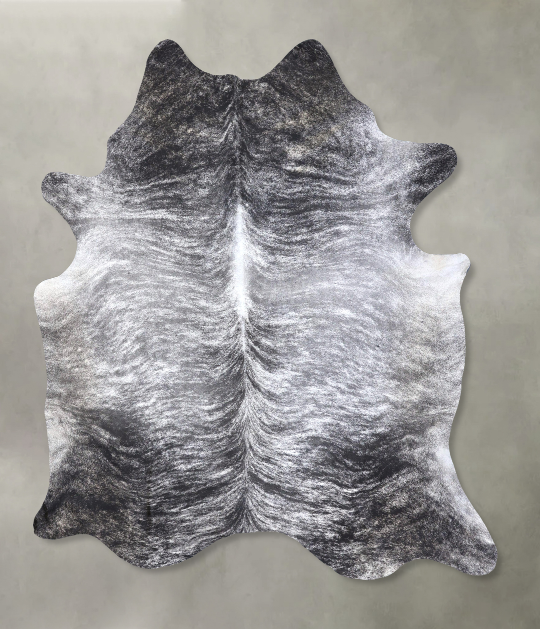 Grey Brindle XX-Large Brazilian Cowhide Rug 8'2"H x 6'11"W #B19231 by
