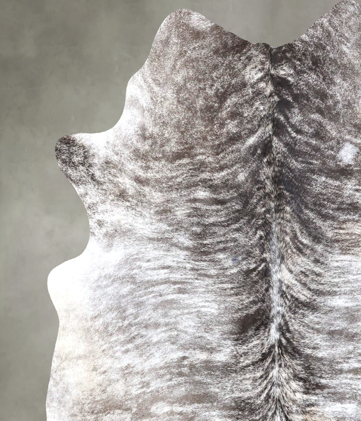 Grey Brindle X-Large Brazilian Cowhide Rug 7'5"H x 6'4"W #B19233 by Hudson Hides