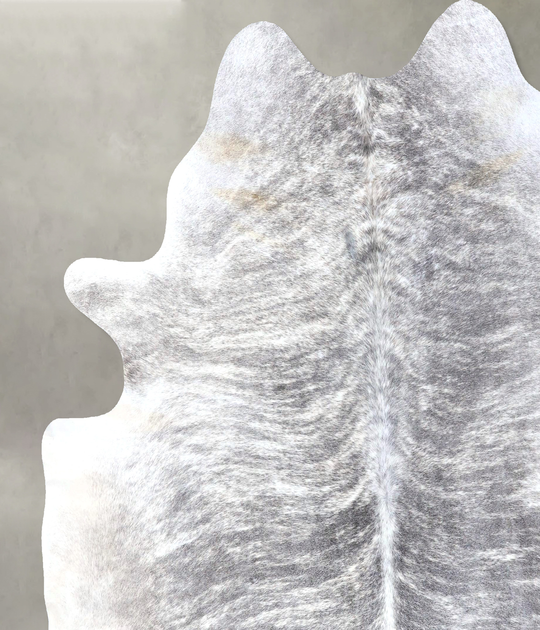 Grey Brindle XX-Large Brazilian Cowhide Rug 7'8"H x 7'2"W #B19235 by H