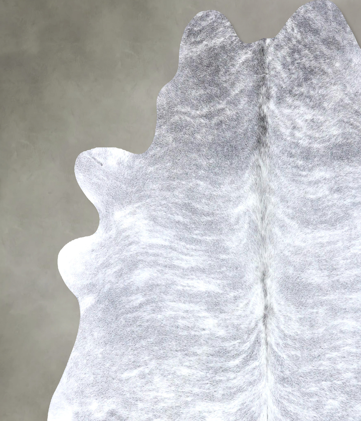 Grey Brindle X-Large Brazilian Cowhide Rug 7'3"H x 6'10"W #B19243 by Hudson Hides