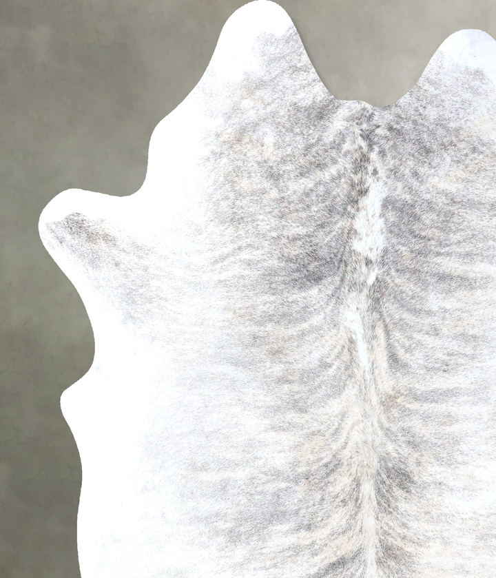 Grey Brindle X-Large Brazilian Cowhide Rug 7'4"H x 6'2"W #B19246 by Hudson Hides