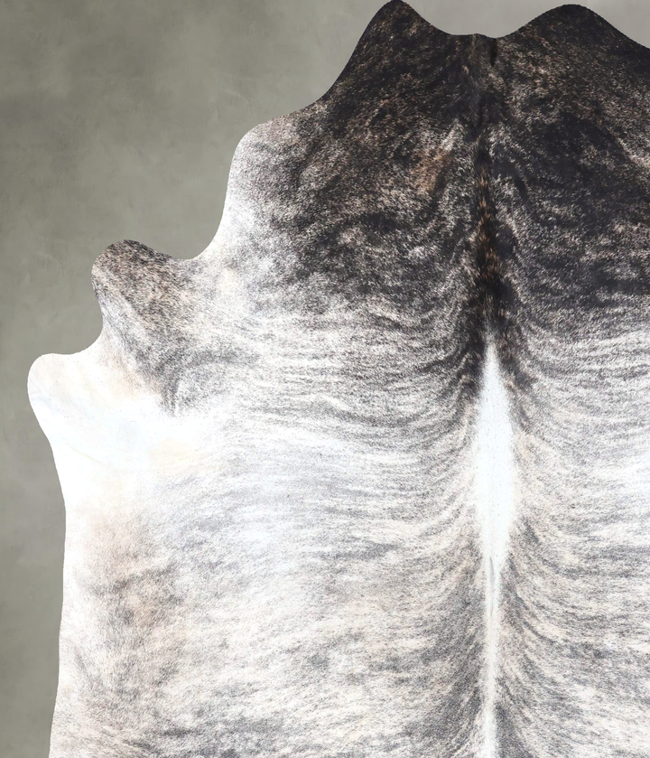 Grey Brindle XX-Large Brazilian Cowhide Rug 8'1"H x 6'9"W #B19254 by Hudson Hides