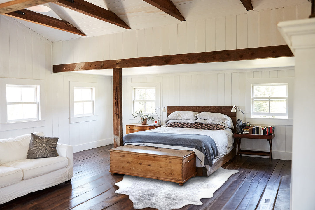 Grey Brindle XX-Large Brazilian Cowhide Rug 8'1"H x 6'9"W #B19255 by H