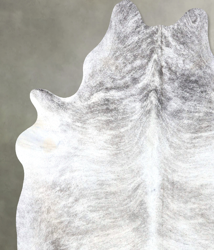 Grey Brindle X-Large Brazilian Cowhide Rug 7'10"H x 6'4"W #B19262 by Hudson Hides