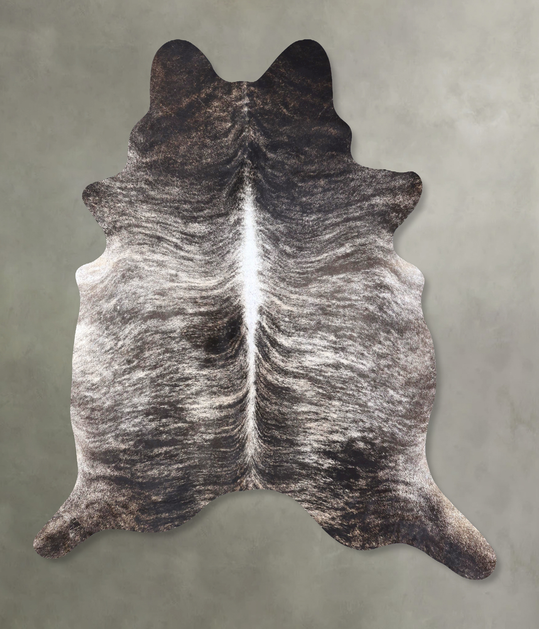 Grey Brindle XX-Large Brazilian Cowhide Rug 8'0"H x 6'10"W #B19280 by