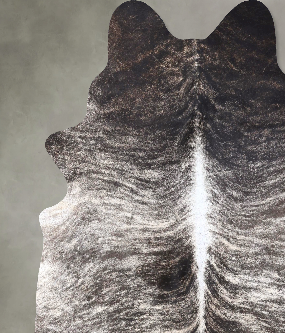 Grey Brindle XX-Large Brazilian Cowhide Rug 8'0"H x 6'10"W #B19280 by