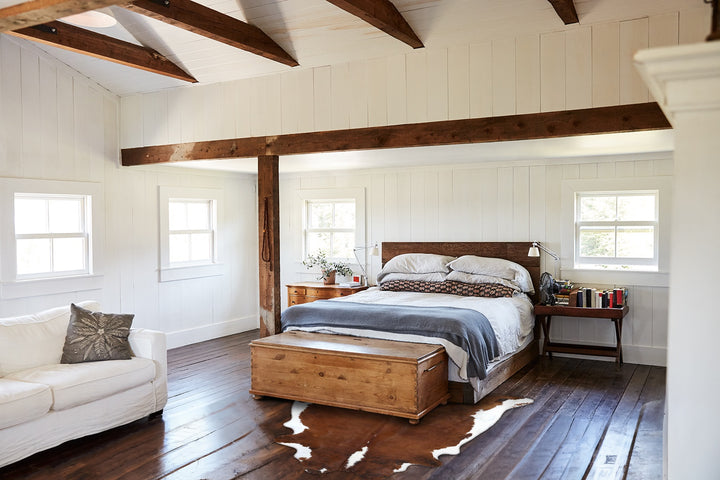 Brown and White Regular X-Large Brazilian Cowhide Rug 7'2"H x 6'8"W #B19290 by Hudson Hides