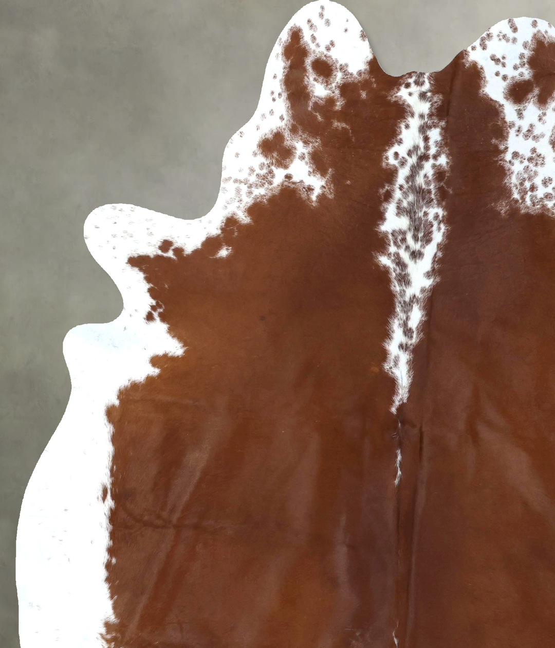 Brown and White Regular X-Large Brazilian Cowhide Rug 7'5"H x 6'4"W #B