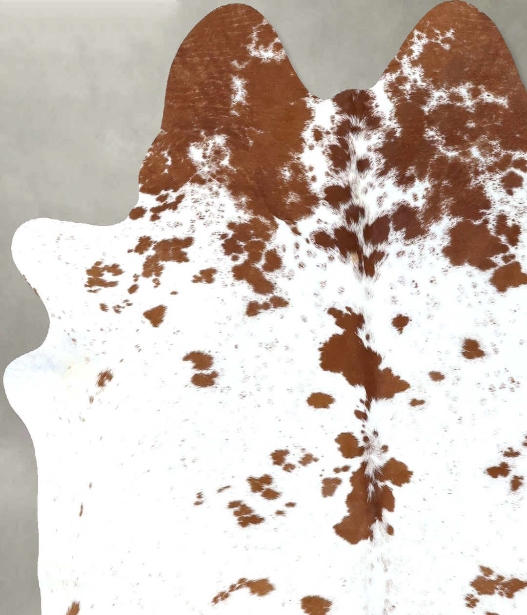 Brown and White Large Brazilian Cowhide Rug 6'10"H x 5'9"W #B19404 by