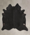 Solid Black XX-Large Brazilian Cowhide Rug 7'10