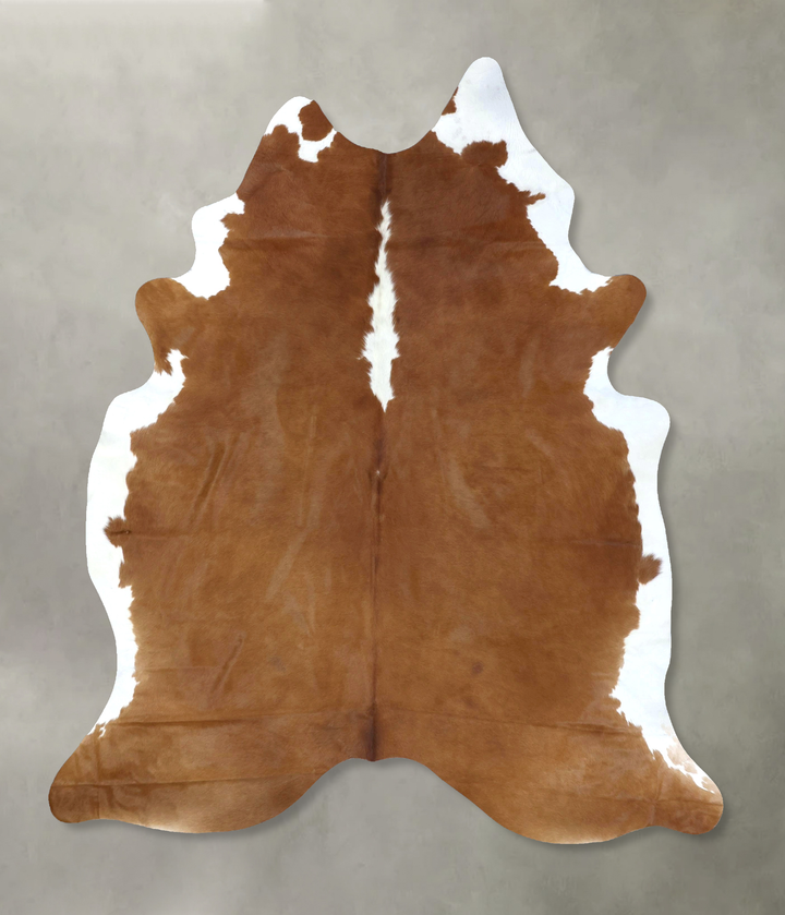 Brown and White Regular XX-Large Brazilian Cowhide Rug 8'3"H x 6'4"W #B19472 by Hudson Hides