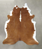 Brown and White Regular XX-Large Brazilian Cowhide Rug 8'3