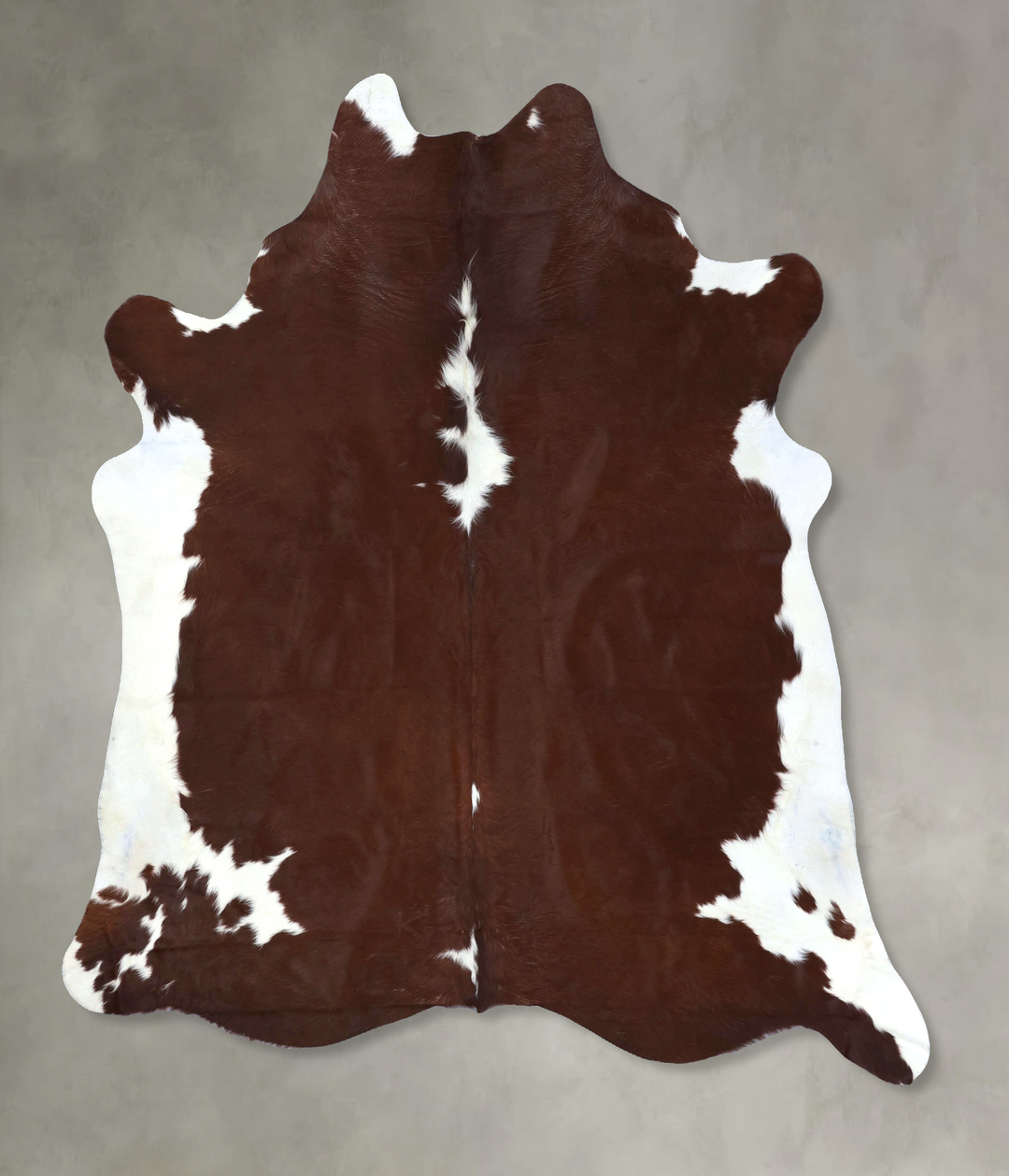 Brown and White Regular XX-Large Brazilian Cowhide Rug 7'10"H x 7'2"W