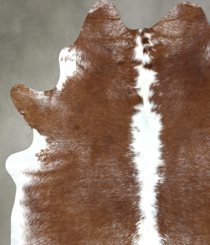 Brown and White X-Large Brazilian Cowhide Rug 7'5"H x 6'4"W #B19572 by Hudson Hides