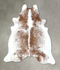 Salt and Pepper Brown XX-Large Brazilian Cowhide Rug 7'8
