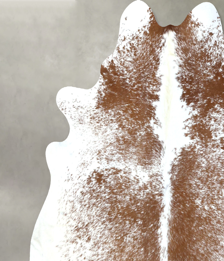 Salt and Pepper Brown XX-Large Brazilian Cowhide Rug 7'8"H x 7'4"W #B19574 by Hudson Hides