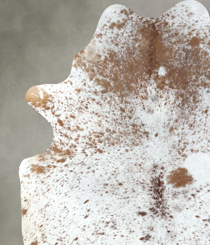 Salt and Pepper Brown Large Brazilian Cowhide Rug 7'2"H x 5'6"W #B19575 by Hudson Hides