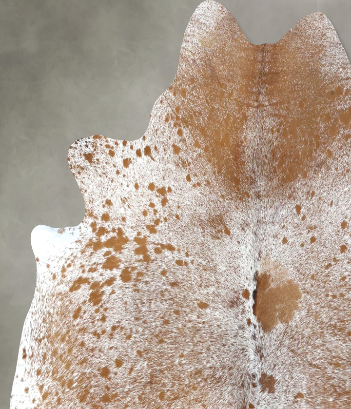 Salt and Pepper Brown Large Brazilian Cowhide Rug 6'2"H x 5'7"W #B19576 by Hudson Hides