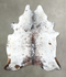 Salt and Pepper Brown Large Brazilian Cowhide Rug 7'2