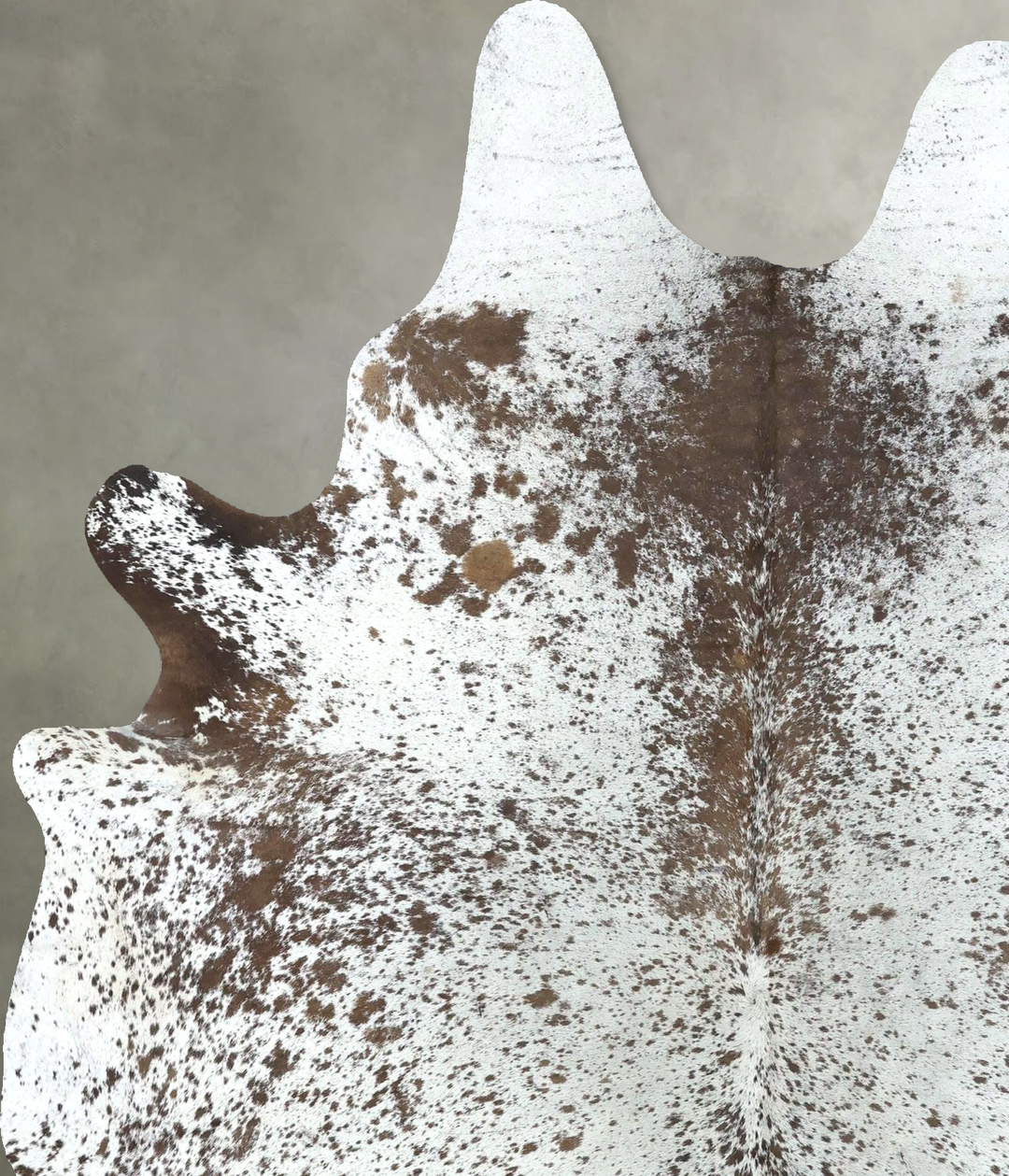 Salt and Pepper Brown X-Large Brazilian Cowhide Rug 7'4"H x 5'8"W #B19