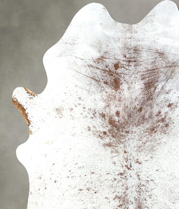 Salt and Pepper Brown X-Large Brazilian Cowhide Rug 7'8"H x 6'0"W #B19601 by Hudson Hides