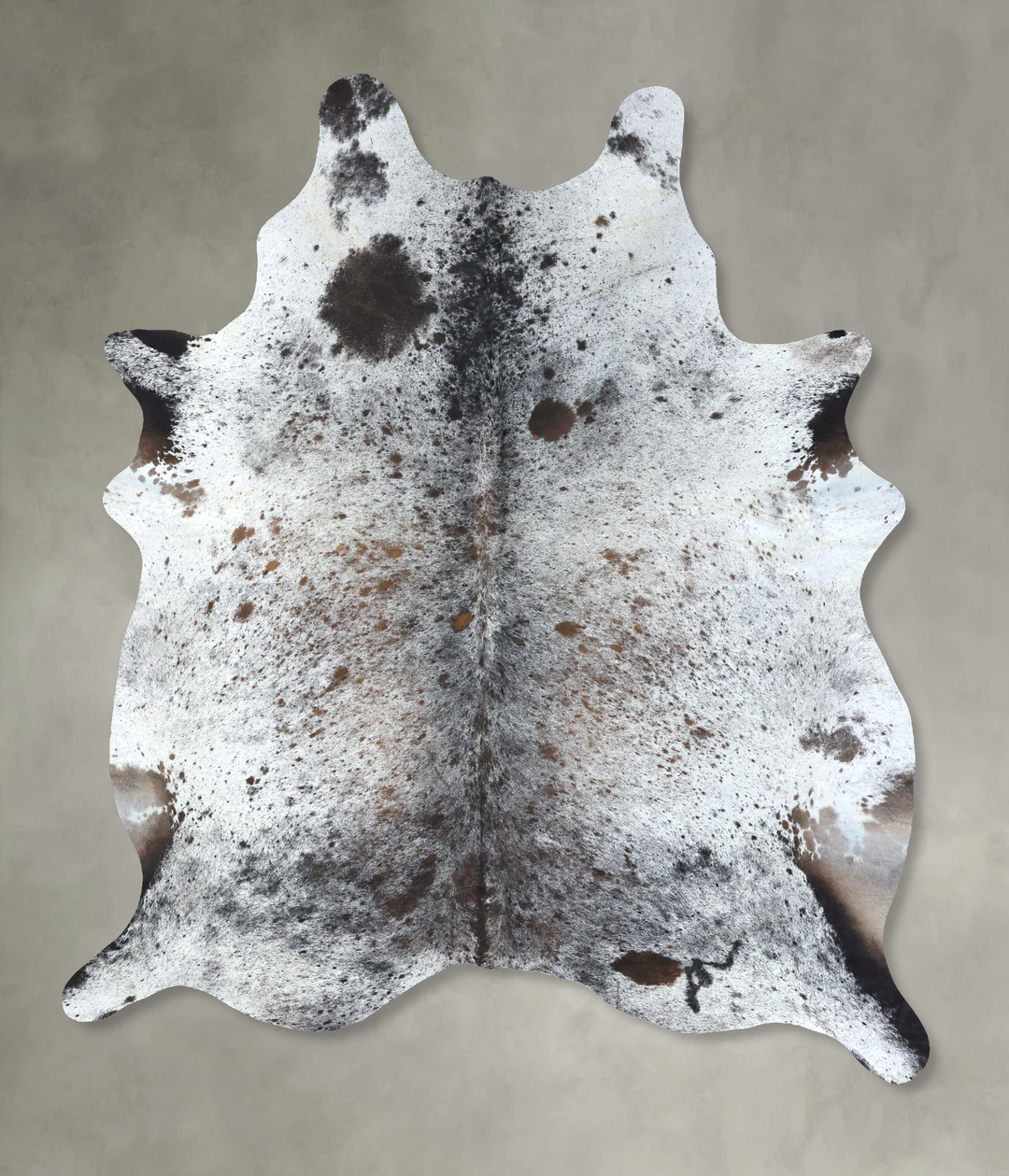 Salt and Pepper Black XX-Large Brazilian Cowhide Rug 8'2"H x 6'2"W #B1