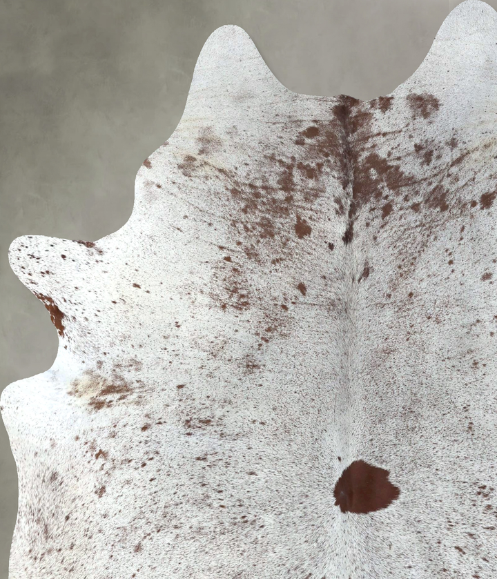 Salt and Pepper Brown X-Large Brazilian Cowhide Rug 7'7"H x 6'4"W #B19606 by Hudson Hides