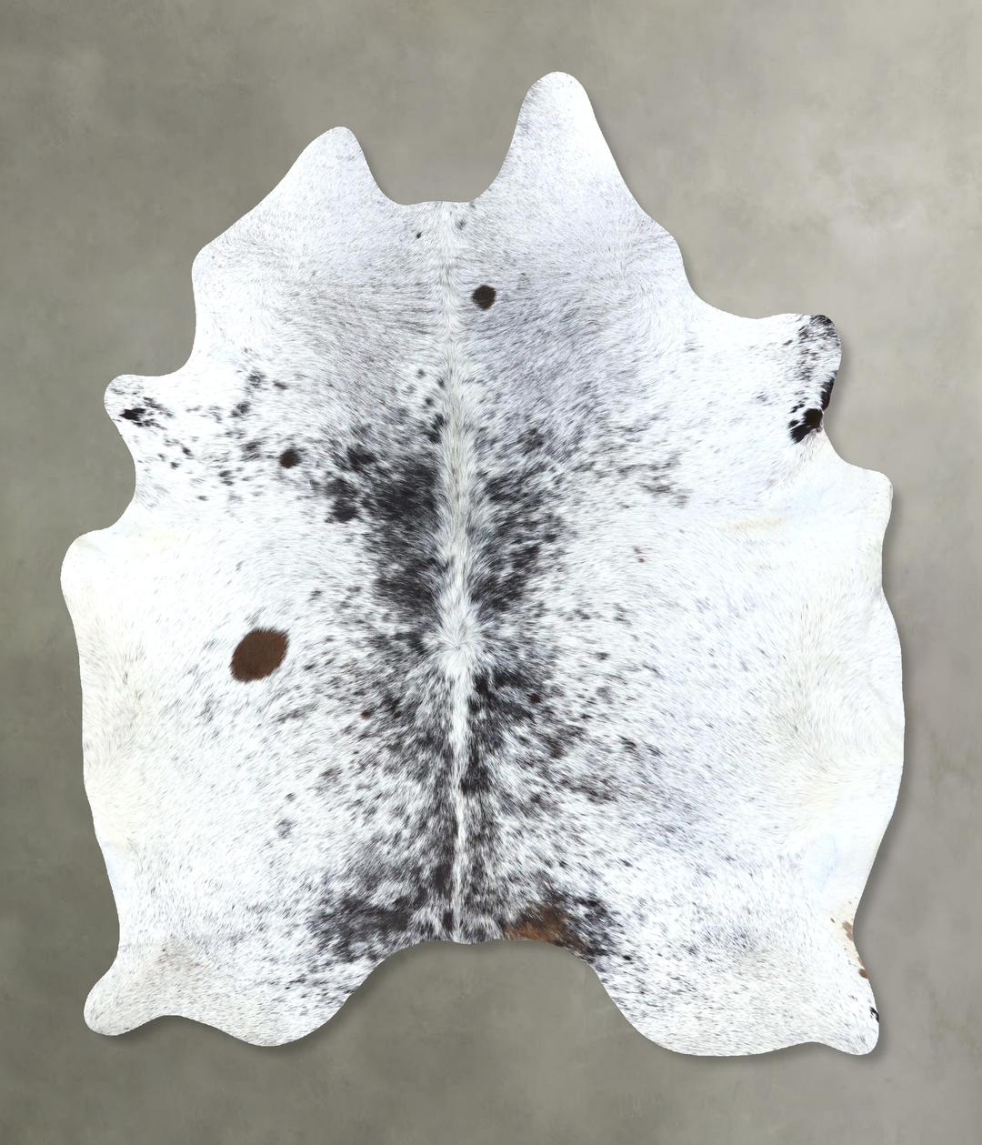 Salt and Pepper Black X-Large Brazilian Cowhide Rug 7'6"H x 6'0"W #B19